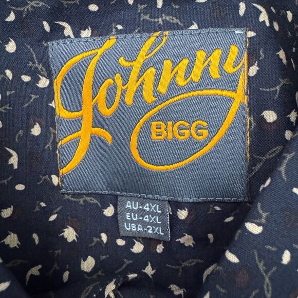 Johnny Bigg Navy Byron Print Shirt 4XL NWT - Picture 7 of 8